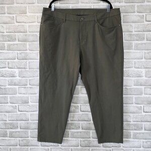 Lululemon ABC Olive Green Pants Mens 40 High Water Short Inseam Athleisure